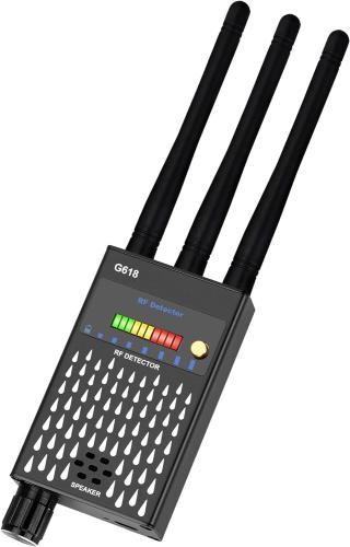 Detector de Aparate Spion Camere, Microfoane, Localizatoare GPS, cu 3 Antene, cu Alarma TSS-G618