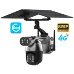 Camera de Supraveghere cu Panou Solar ,PTZ  4G, TSS-Q5M-G, cu Doua Lentile 3MP/3MP, IR 20m ,Detectia Miscarii, Slot Card ,App Ubox - imagine 2