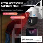 Camera de supraveghere 4G, TSS-D205, cu Panou Solar, Full HD , 2 lentile, PTZ Control din aplicatie, Comunicare bidirectionala, Night Vision,Slot Card - imagine 4