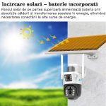 Camera de Supraveghere cu Panou Solar ,PTZ 4G ,TSS-T4 cu Lentile Multiple ,Ultra HD, IR 20m ,10X Zoom, Detectia Miscarii, Slot Card ,App V380Pro - imagine 4