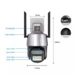 Camera de Supraveghere Profesionala WIFi, TSS-P10-4W Full HD, 2 Lentile 4MP, Zoom digital 8X, Night Vision, Audio-Video ,Detectia Miscarii, Slot card - imagine 7