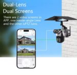 Camera de Supraveghere cu Panou Solar ,PTZ  4G, TSS-Q5M-G, cu Doua Lentile 3MP/3MP, IR 20m ,Detectia Miscarii, Slot Card ,App Ubox - imagine 3