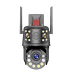 Camera de Supraveghere Wi-Fi ,PTZ, TSS-Y95-W cu Trei Lentile 3MP/3MP+50X Zoom, IR 120m ,Audio Bidirectional, Detectia Miscarii, Slot Card ,App ICSee - imagine 2