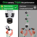 Camera de Supraveghere WiFi, Bluetooth, TSS-P15-8X ,Ultra HD, 4 Lentile, Unghi Larg, Zoom 8X, Night Vision, Autotracking, Audio Bidirectional ,Detectia Miscarii, Slot card - imagine 6