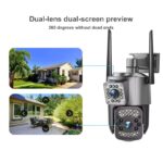 Camera de Supraveghere Profesionala PTZ Wi-Fi, TSS-H803-W, cu Doua Lentile 2MP/2MP, IR 20m ,10x Zoom,Detectia Miscarii, Slot Card ,cu Aplicatie mobila - imagine 2