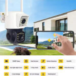 Camera de Supraveghere WIFI PTZ , TSS-V28, cu 2 Lentile , 2MP/2MP Full HD, Night Vision, Audio-Video ,Detectia Miscarii, Slot card - imagine 2