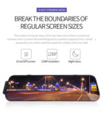 Oglinda Retrovizoare cu Camera Video DVR, Fata-Spate TSS-GT950, Full HD cu G-Senzor , Ecran Touchscreen10 Inchi , Unghi larg de 170 grade, Slot Card - imagine 3