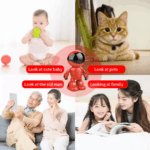 Robot cu Camera de Supraveghere, Audio-Video, NightVision, Full HD, PTZ , IP-Wireless, cu Functie Baby Monitor,TSS-ROB-R02 - imagine 3