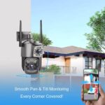Camera de Supraveghere Profesionala PTZ Wi-Fi, TSS-H803-W, cu Doua Lentile 2MP/2MP, IR 20m ,10x Zoom,Detectia Miscarii, Slot Card ,cu Aplicatie mobila - imagine 4