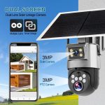 Camera de Supraveghere cu Panou Solar ,PTZ  4G, TSS-Q30B, cu Doua Lentile 3MP/3MP, IR 40m ,10X Zoom, Detectia Miscarii, Slot Card ,App Ubox - imagine 4
