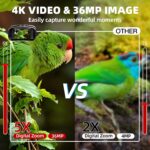 Binoclu Night Vision pentru Vânătoare, foto 30 MP, ecran de 3.0 inch, 5X zoom digital, Infraroșu cu 4 nivele de ajustare, 4K TSS-NV-800 - imagine 4