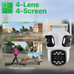 Camera de Supraveghere WiFi, Bluetooth, TSS-P15-8X ,Ultra HD, 4 Lentile, Unghi Larg, Zoom 8X, Night Vision, Autotracking, Audio Bidirectional ,Detectia Miscarii, Slot card - imagine 4