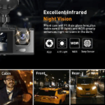 Camera Auto Tripla  TSS-S1, Full HD, Ecran LCD 2", Unghi de 170 grade, Detectia Miscarii,G Senzor, Night Vision, Slot Card - imagine 5