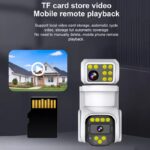 Camera de Supraveghere WIFI/IP ,PTZ , TSS-S291, cu 2 Lentile , 4MP/4MP Ultra HD, Night Vision, Audio bidirectional ,Detectia Miscarii, Slot card - imagine 6