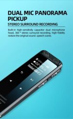 Mini Recorder Digital TSS-Q55, cu Ecran, Doua Microfoane, MP3 Player, USB, Difuzor,Memorie 16GB,Slot Card - imagine 5