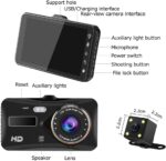 Camera Auto Dubla Fata si Spate ,TSS-JT672, 1080P FHD, Night Vision, Ecran 4" Touch Screen, Unghi 170 grade - imagine 8