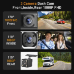 Camera Auto Tripla  TSS-S1, Full HD, Ecran LCD 2", Unghi de 170 grade, Detectia Miscarii,G Senzor, Night Vision, Slot Card - imagine 6