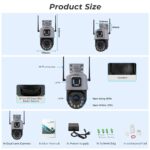 Camera de Supraveghere Profesionala ,PTZ 4G TSS-Y92-4G cu Doua Lentile 3MP/3MP, IR 120m ,50X Zoom, Detectia Miscarii, Slot Card ,App ICSee - imagine 4