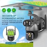 Camera de Supraveghere cu Panou Solar ,PTZ  4G, TSS-Q5M-Z, cu Doua Lentile 3MP/3MP, IR 40m ,50X Zoom, Detectia Miscarii, Slot Card ,App Ubox - imagine 5