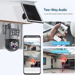 Camera de Supraveghere cu Panou Solar ,PTZ  4G, TSS-Q30B, cu Doua Lentile 3MP/3MP, IR 40m ,10X Zoom, Detectia Miscarii, Slot Card ,App Ubox - imagine 7