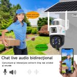 Camera de Supraveghere cu Panou Solar ,PTZ 4G ,TSS-T4 cu Lentile Multiple ,Ultra HD, IR 20m ,10X Zoom, Detectia Miscarii, Slot Card ,App V380Pro - imagine 7