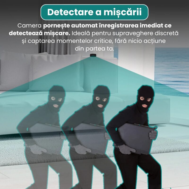 Bricheta spion cu functie de bricheta electrica si inregistrare la detectie de miscare