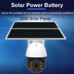 Camera de Supraveghere Wi-Fi cu Panou Solar 20w, 3MP, Inregistrare 24h/7, TSS-LC-24H-W, FullHD, IR 30m - imagine 2