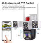 Camera de supraveghere WIFI, TSS-WL350-10X, Full HD, Zoom 10X, 3 lentile, Control din aplicatie, Comunicare bidirectionala, Urmarire automata - imagine 2