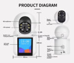 Camera de Supraveghere WIFI, TSS-C31-W,  Baby camera, Video Call, Monitor 2.8 inch, PTZ, Vedere Nocturna , Audio Video ,Aplicatie Mobila - imagine 9