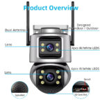 Camera de Supraveghere WIFI PTZ , TSS-A32, cu 2 Lentile , 3MP/3MP Full HD, Night Vision, Audio-Video ,Detectia Miscarii, Slot card - imagine 7