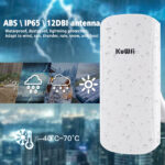 Amplificator de semnal, Tip Bridge Wireless 5.8G, Amplificator ,TSS-CPE452, Point to point, 2- 3 km, 450 Mbps, Exterior, cu PoE - imagine 4