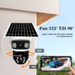 Camera de Supraveghere cu Panou Solar, PTZ 4G, TSS-T9, cu Lentile Multiple, Ultra HD, IR 20m, 10X Zoom, Detectia Miscarii, Slot Card, App V380 PRO, Alb/Negru - imagine 4