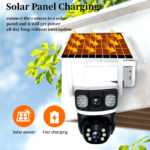 Camera de Supraveghere cu Panou Solar, PTZ 4G, TSS-T9, cu Lentile Multiple, Ultra HD, IR 20m, 10X Zoom, Detectia Miscarii, Slot Card, App V380 PRO, Alb/Negru - imagine 5