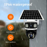 Camera de Supraveghere cu Panou Solar, PTZ 4G, TSS-T9, cu Lentile Multiple, Ultra HD, IR 20m, 10X Zoom, Detectia Miscarii, Slot Card, App V380 PRO, Alb/Negru - imagine 6