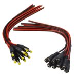 Set 10 cabluri conector alimentare, 10x Mama+10x Tata, TSS-D10S, DC 5.5x2.1 mm, lungime 25cm