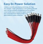 Set 10 cabluri conector alimentare, 10x Mama+10x Tata, TSS-D10S, DC 5.5x2.1 mm, lungime 25cm - imagine 7