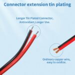 Set 10 cabluri conector alimentare, 10x Mama+10x Tata, TSS-D10S, DC 5.5x2.1 mm, lungime 25cm - imagine 6