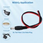 Set 10 cabluri conector alimentare, 10x Mama+10x Tata, TSS-D10S, DC 5.5x2.1 mm, lungime 25cm - imagine 5