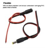 Set 10 cabluri conector alimentare, 10x Mama+10x Tata, TSS-D10S, DC 5.5x2.1 mm, lungime 25cm - imagine 3
