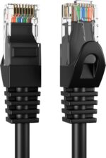 Patch Cord, Cablu de retea UTP, CAT5, Conectori 2x RJ45, Negru - imagine 3