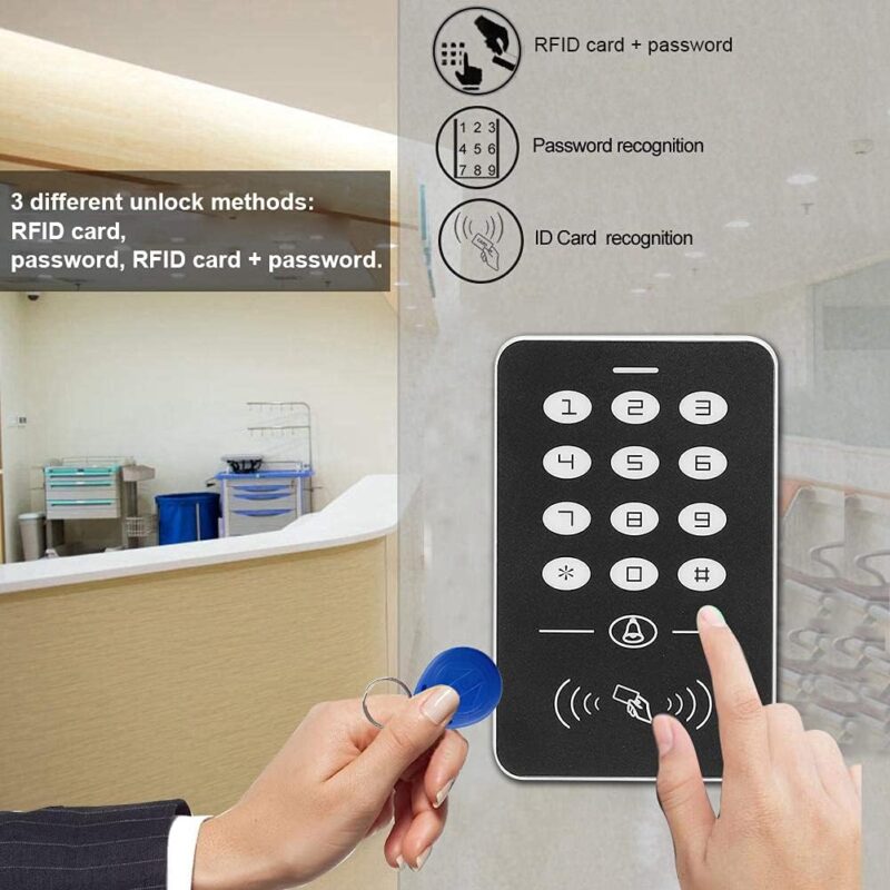 3 moduri de acces cartela tag RFID si cod PIN TSS-227E