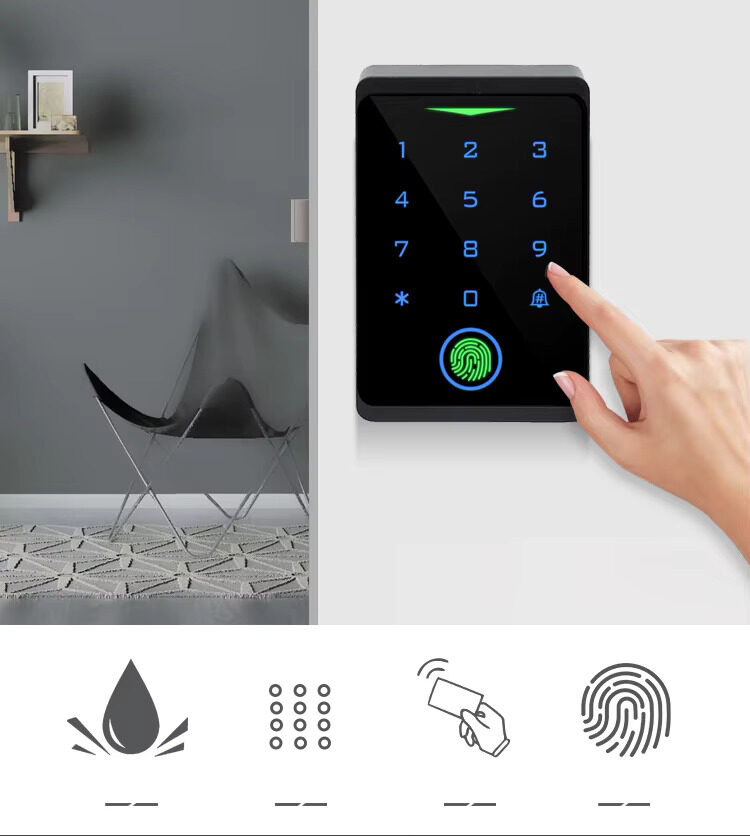 Tastatura control acces cu amprenta si touch screen TSS-103WE
