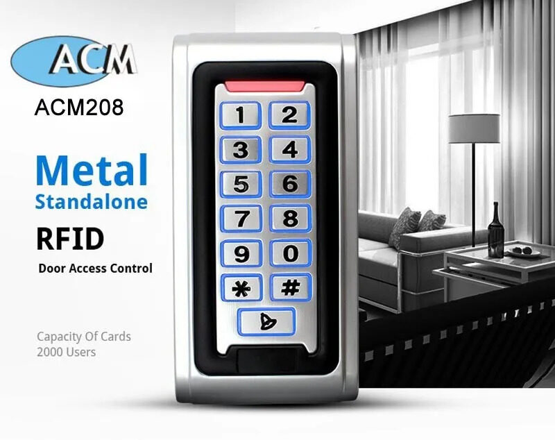 Tastatura Metalica Control Acces TSS-208BE cu RFID capacitate 2000 utilizatori si carcasa antivandal