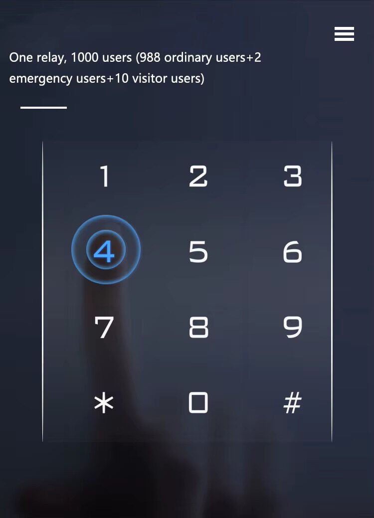 Tastatura touch capacitiva cu memorie 1000 utilizatori TSS-103WE
