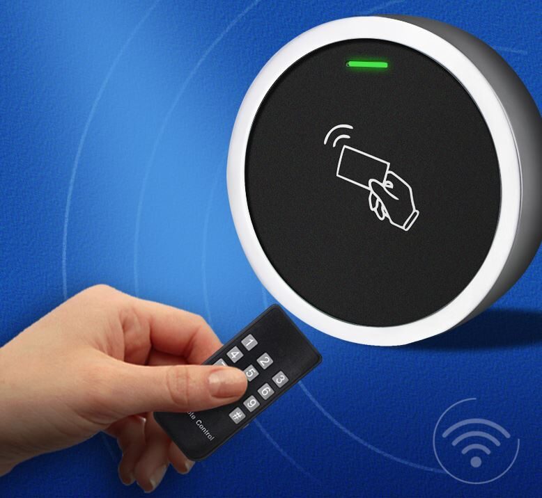 Programare cititor control acces rotund TSS-A21 prin telecomanda infrarosu inclusa