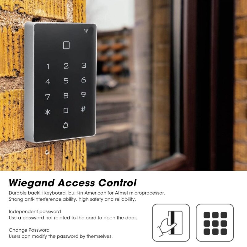 Tastatura control acces cu WiFi TSS-230K - interfata Wiegand 26/34 standalone, taste iluminate si microprocesor de inalta securitate