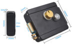 Yala electromecanica aplicata TSS-Y042 neagra din otel, buton si butuc interior, 12V - imagine 7