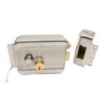 Yala electromecanica aplicata TSS-Y044, din otel, dublu butuc, buton si chei, 12V