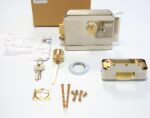 Yala electromecanica aplicata TSS-Y044, din otel, dublu butuc, buton si chei, 12V - imagine 6