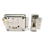 Yala electromecanica aplicata TSS-Y044, din otel, dublu butuc, buton si chei, 12V - imagine 3